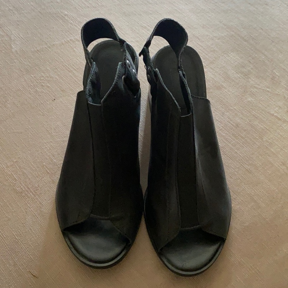 TOPSHOP leather block heels